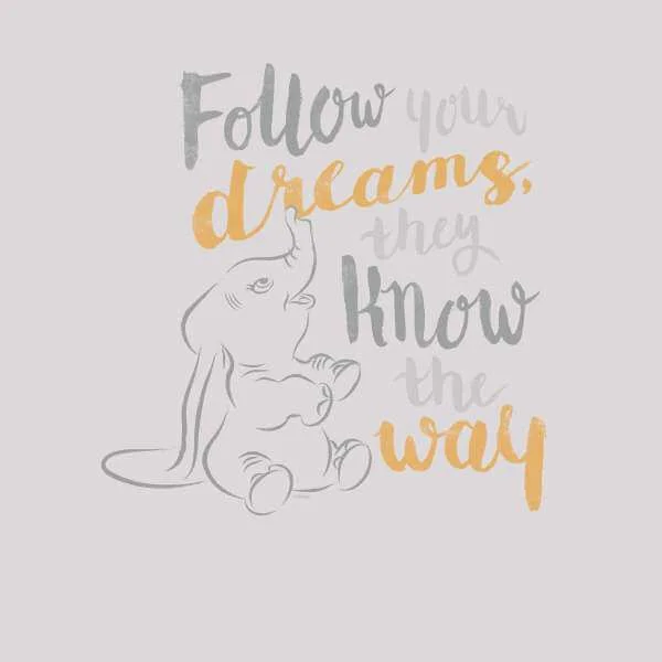 Disney Dumbo Follow Your Dreams Women's Cropped Hoodie - Ecru Marl 4 Disney Dumbo Follow Your Dreams Women's Cropped Hoodie - Ecru Marl – Image 2