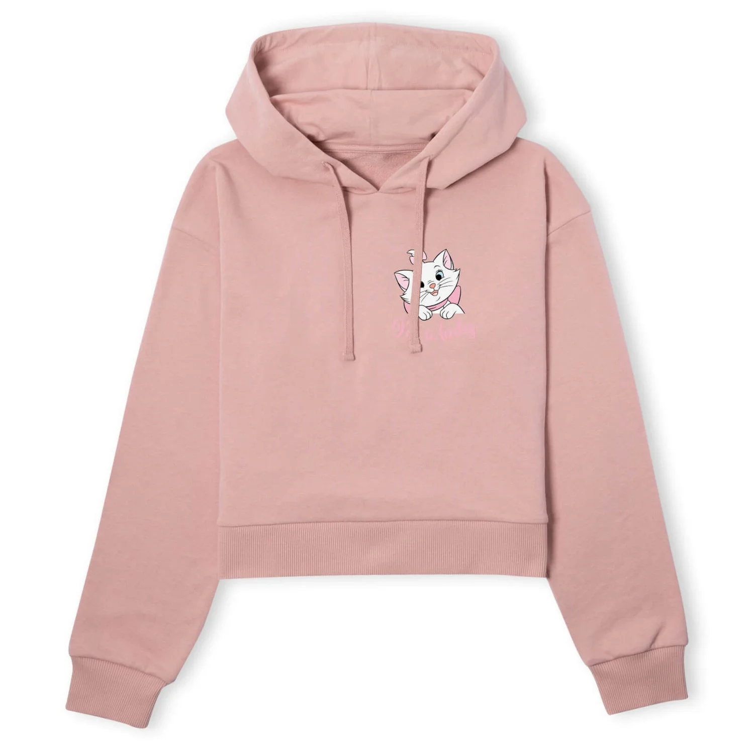 Disney Aristocats Marie I'm A Lady Women's Cropped Hoodie - Dusty Pink 3 Disney Aristocats Marie I'm A Lady Women's Cropped Hoodie - Dusty Pink