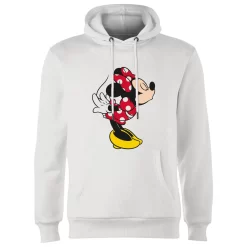 Disney Mickey Mouse Minnie Split Kiss Hoodie - White