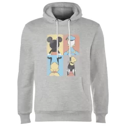 Disney Donald Duck Mickey Mouse Pluto Goofy Tiles Hoodie - Grey