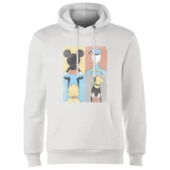Disney Donald Duck Mickey Mouse Pluto Goofy Tiles Hoodie - White