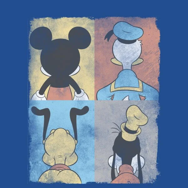 Disney Donald Duck Mickey Mouse Pluto Goofy Tiles Women's T-Shirt - Blue 4 Disney Donald Duck Mickey Mouse Pluto Goofy Tiles Women's T-Shirt - Blue – Image 2