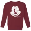 Disney Mickey Mouse Worn Face Kids' Sweatshirt - Burgundy 2 Disney Mickey Mouse Worn Face Kids' Sweatshirt - Burgundy -Disney 13988208 1744993597078167