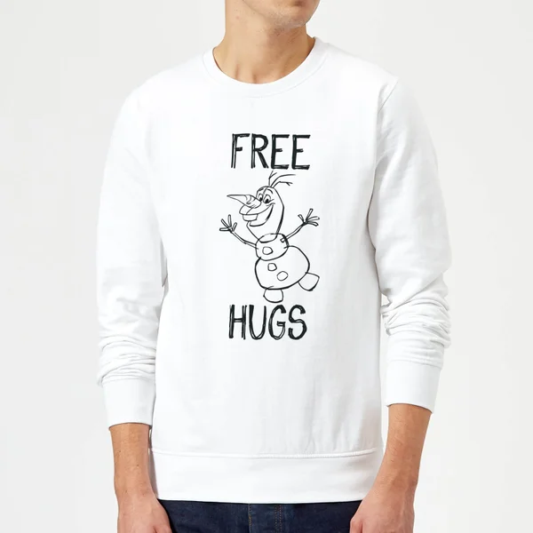 Disney Sweat Homme La Reine Des Neiges - Olaf Free Hugs - Blanc 2 Disney Sweat Homme La Reine Des Neiges - Olaf Free Hugs - Blanc