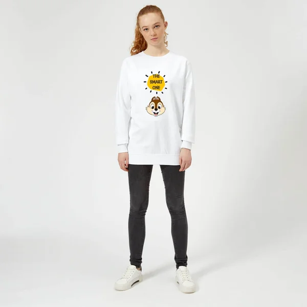 Disney Chip 'N' Dale The Smart One Women's Sweatshirt - White 5 Disney Chip 'N' Dale The Smart One Women's Sweatshirt - White – Image 3
