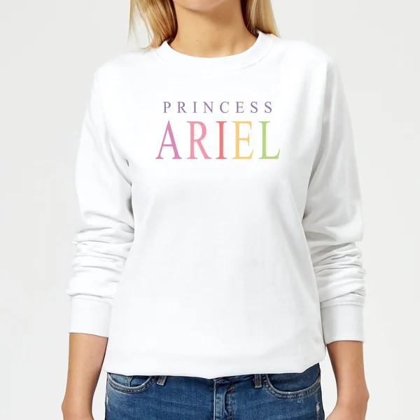 Disney The Little Mermaid Princess Ariel Women's Sweatshirt - White 3 Disney The Little Mermaid Princess Ariel Women's Sweatshirt - White