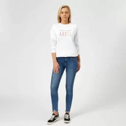 Disney The Little Mermaid Princess Ariel Women's Sweatshirt - White 8 Disney The Little Mermaid Princess Ariel Women's Sweatshirt - White -Disney 12058288 8994658994186612