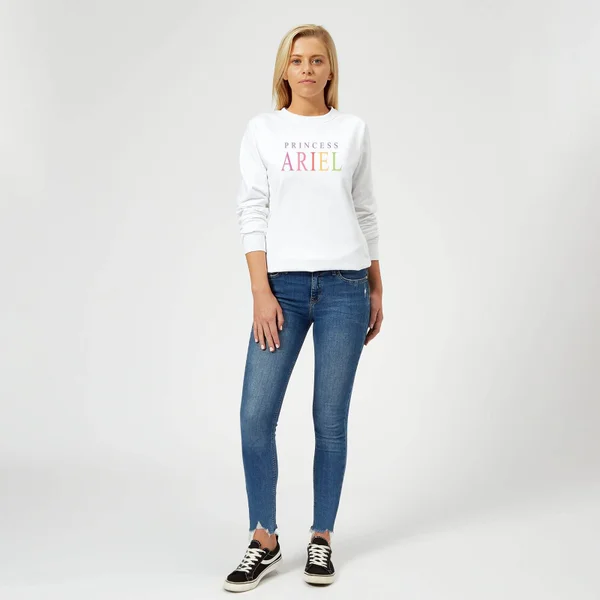Disney The Little Mermaid Princess Ariel Women's Sweatshirt - White 5 Disney The Little Mermaid Princess Ariel Women's Sweatshirt - White â Image 3