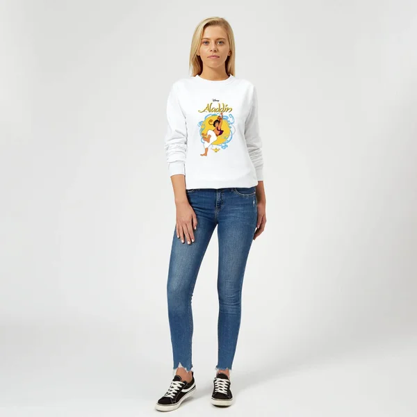 Disney Aladdin Rope Swing Women's Sweatshirt - White 5 Disney Aladdin Rope Swing Women's Sweatshirt - White – Image 3