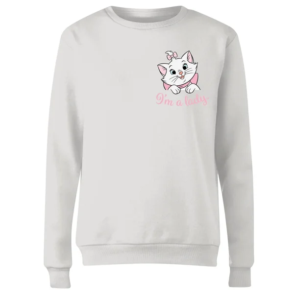 Disney Aristocats Marie I'm A Lady Women's Sweatshirt - White 6 Disney Aristocats Marie I'm A Lady Women's Sweatshirt - White â Image 4