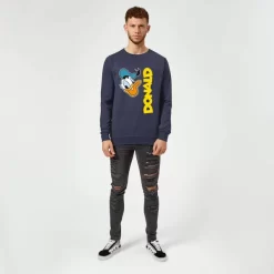 Disney Donald Duck Face Sweatshirt - Navy 8 Disney Donald Duck Face Sweatshirt - Navy -Disney 12223074 1274689848282826