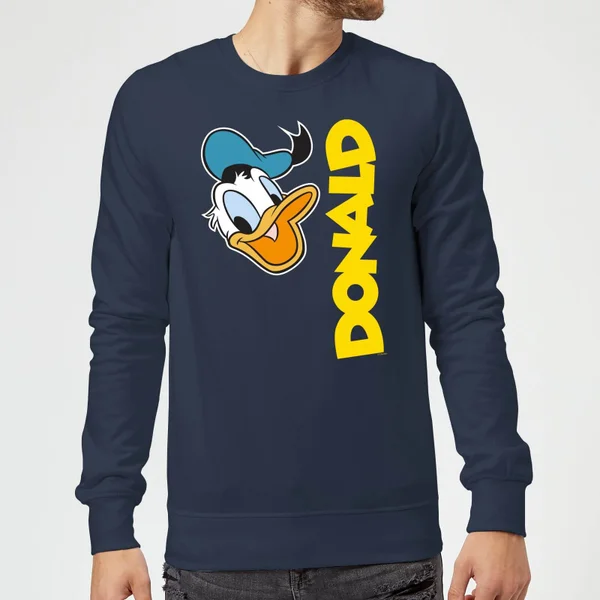 Disney Donald Duck Face Sweatshirt - Navy 3 Disney Donald Duck Face Sweatshirt - Navy