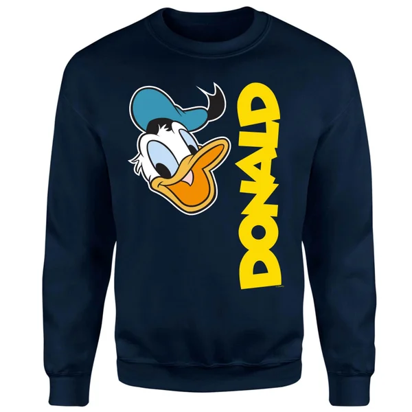 Disney Donald Duck Face Sweatshirt - Navy 6 Disney Donald Duck Face Sweatshirt - Navy – Image 4